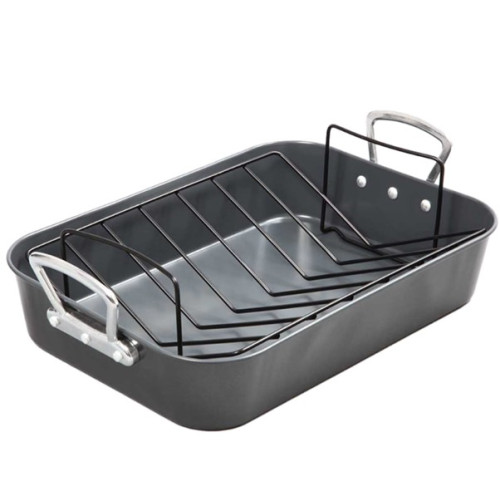 ProChef Enamel Turkey Roaster and Rack 42.5 x 27.5cm