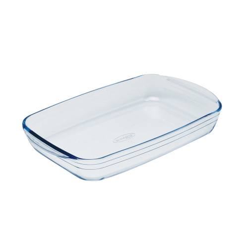 &Atilde;cuisine Glass Rectangular Roaster H5 x W32 x D20cm | 2 Litre (Box of 7)