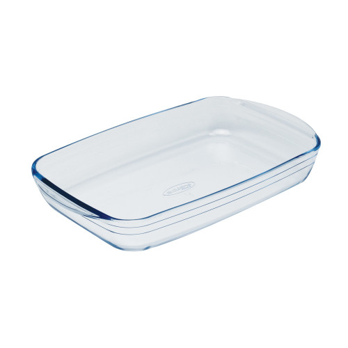 &Atilde;cuisine Glass Rectangular Roaster H6 x W35 x D22cm | 2.6 Litre (Box of 6)