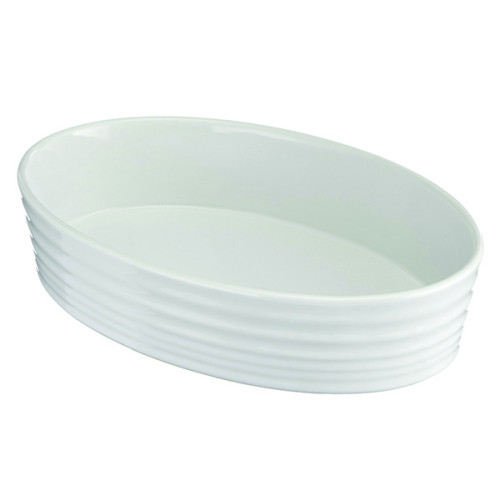 White Ceramic Oval Roaster 20 x 15cm