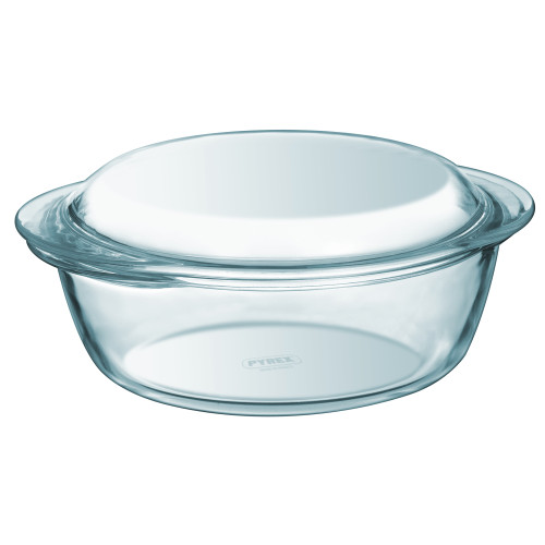Glass Round Casserole Dish 1.6 Litre | 24cm (Box of 3)