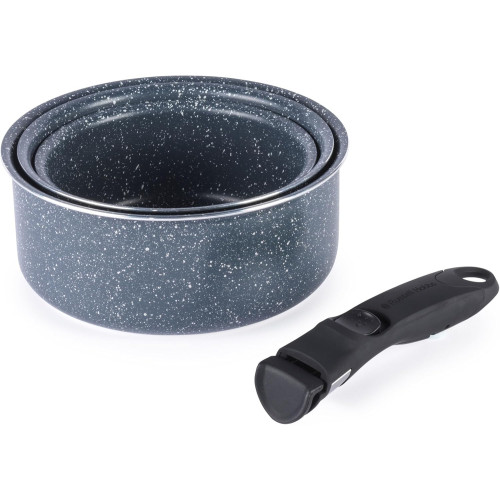 Russell Hobbs Nightfall Stone 3 Piece Saucepan Clip Set
