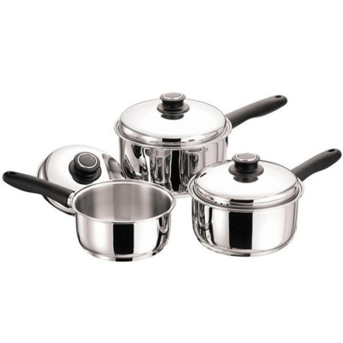 Dale Leisure - Stainless Steel 3 Piece Saucepan Set