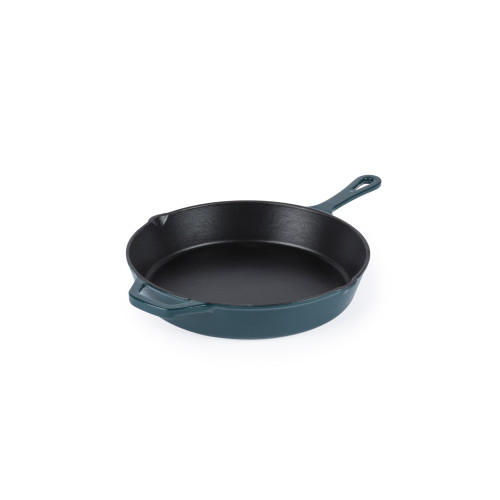 Salter Ceramic Cast Iron Frying Pan with Lip 26cm - Green