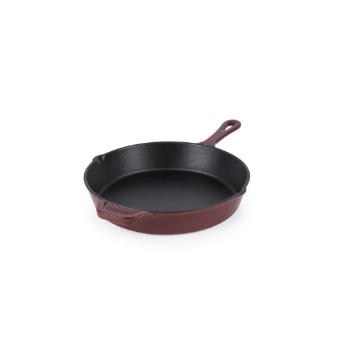 Salter Ceramic Cast Iron Frying Pan with Lip 26cm - Red