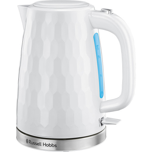 Russell Hobbs Honeycomb Kettle 3000w | 1.7 Litre - White