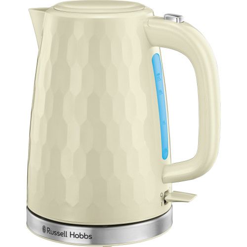 Russell Hobbs Honeycomb Kettle 3000w | 1.7 Litre - Cream
