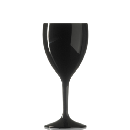Elite Premium Black Polycarbonate Wine Glass 312ml | 10.98oz (Box of 12)
