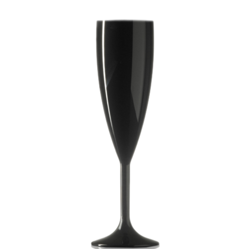 Elite Premium Black Polycarbonate Champagne Flute 195ml | 6.85oz (Box of 12)