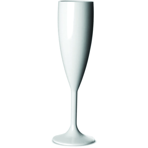 Elite Premium White Polycarbonate Champagne Flute 195ml / 6.6oz (Box of 12)