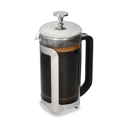 KitchenCraft Stainless Steel and Glass Cafetiere 1 Litre (8 Cup)