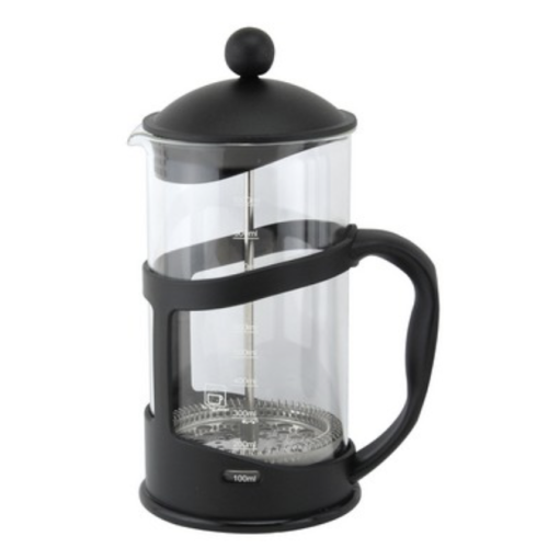 Black and Glass Cafetiere 1 Litre