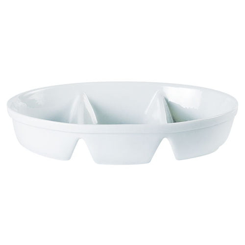 Porcelite Divided Oval Dish 28cm (Box of 4)