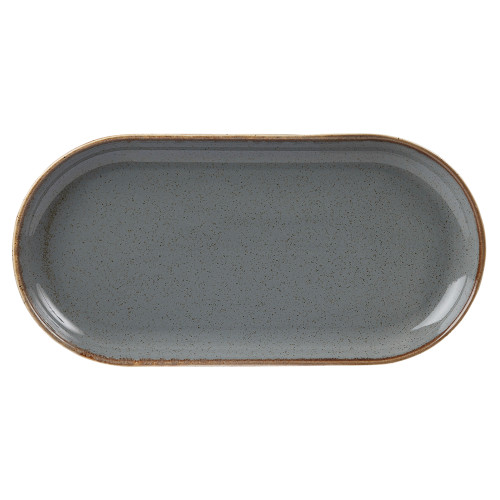 Seasons Narrow Oval Plate 32 x 20cm in Storm (Box of 6)