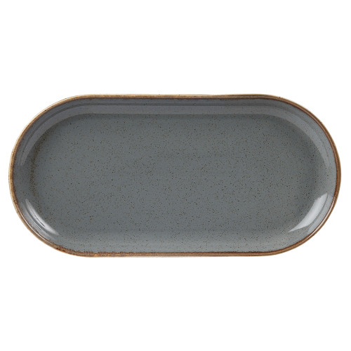 Seasons by Porcelite Narrow Oval Plate 32 x 20cm | 12.5 x 7.75" (Box of 6) - Storm