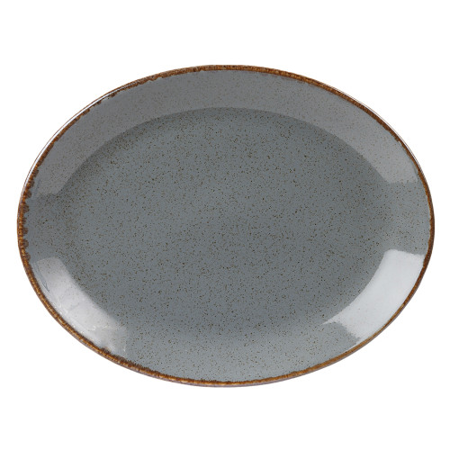 Seasons by Porcelite Oval Plate 30 x 23cm | 12 x 9" (Box of 6) - Storm