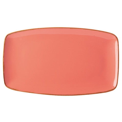 Seasons Rectangular Plate 27 x 20cm in Coral (Box of 6)