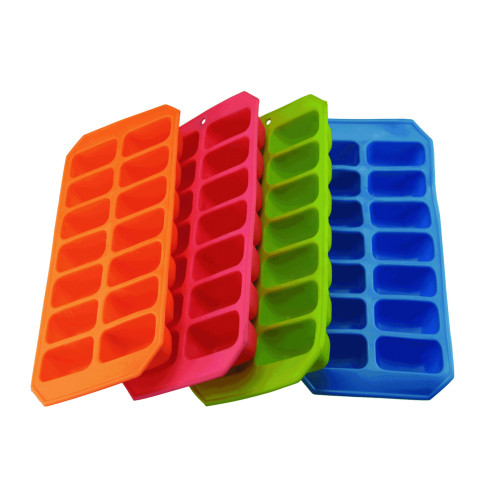 Assorted Colours Silicone Ice Cube Tray