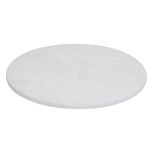Round White Marble Chopping Board 2kg (H1 x W30 x D30cm)