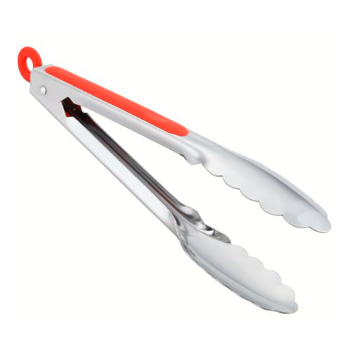 Stainless Steel Tongs 23cm - Red