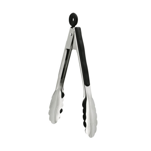 Stainless Steel Tongs 23cm - Black