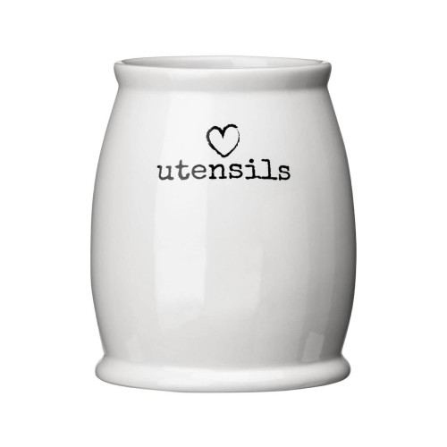 White Pot Untesil Holder 14 x 12cm