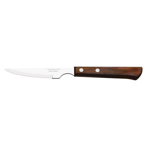 Tramontina Brown Polywood Medium Steak Knife 22cm (Box of 12)
