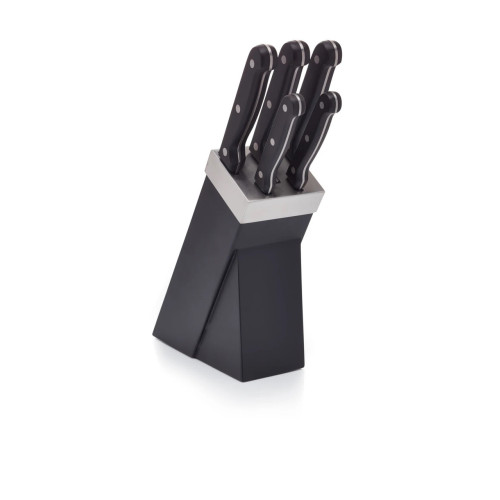 KitchenCraft 5 Piece Black Knife Block