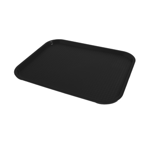 Black Plastic Serving Tray (H3 x W34 x D26cm)