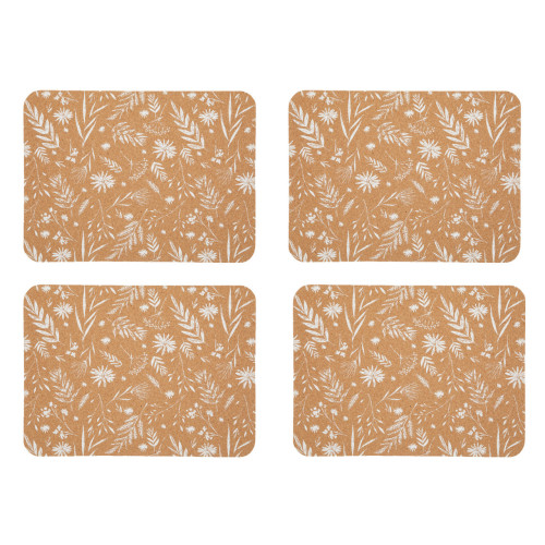 Set of 4 Natural Elements Eco Cork Placemats