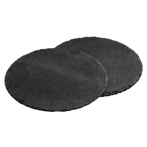 Set of 2 Slate Round Placemats
