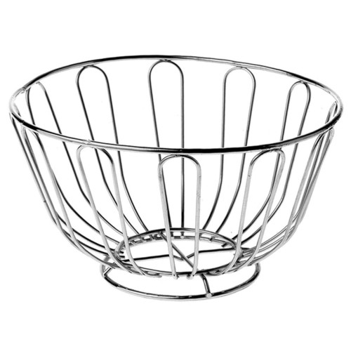 Chrome Round Fruit Basket (H12 x W24 x D24cm)