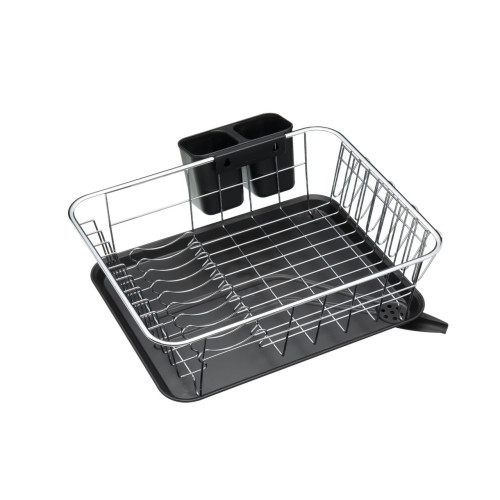 KitchenCraft Chrome Plated Dish Drainer (H15.4 x W43 x D30.5cm)