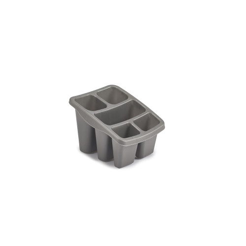 Whitefurze Plastic Cutlery Draining Caddy 19 x 17cm - Silver