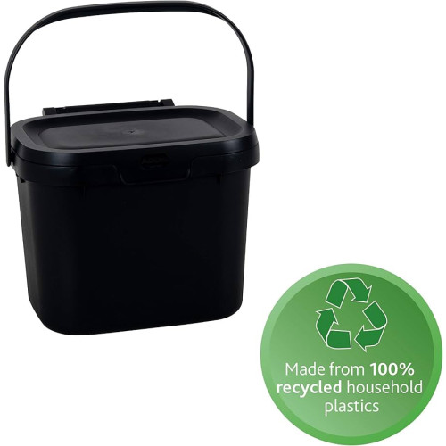 Addis Kitchen Caddy 4.5 Litre (H19 x W25 x D18cm) - Eco Black