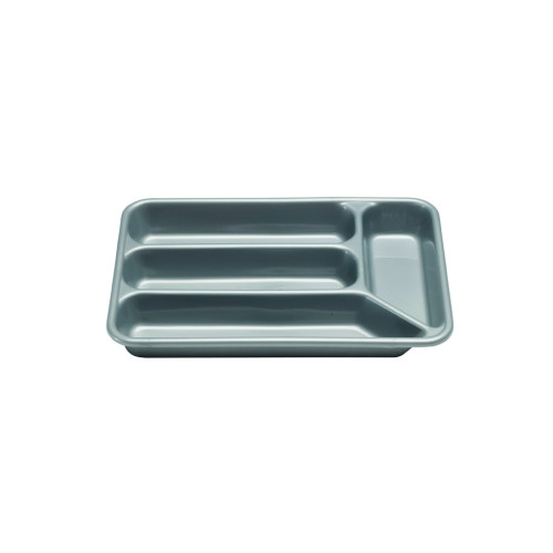 Whitefurze Compact Cutlery Tray (H5 x W24 x D35cm) - Silver