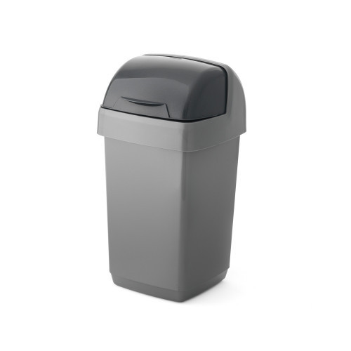 Addis 10 Litre Roll Top Bin Silver