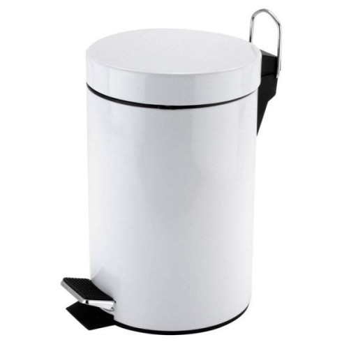 White Coated 3 Litre Pedal Bin