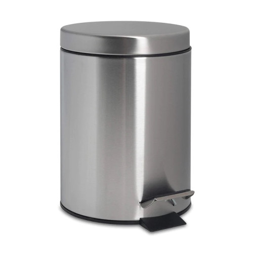 Beldray Stainless Steel Soft Close Pedal Bin 3 Litre (H25.5 x W16.8 x D16.8cm) - Chrome
