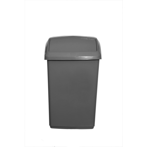 Whitefurze Swing Top Bin 30 Litre (H51 x W31 x D28cm) - Silver