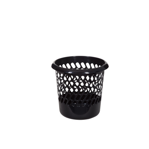 Whitefurze Waste Paper Bin 12 Litre (H28 x W30 x D30cm) - Black