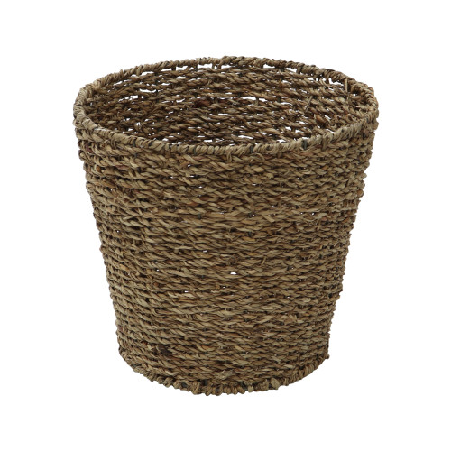 Hand Woven Seagrass Wicker Bin 11 Litre (H25 x W28 x D28cm)