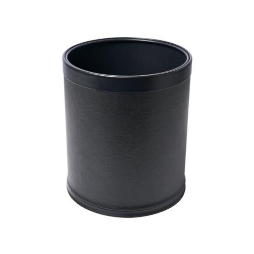 Corby of Windsor Highland PU Leather Double Layer Bin 9 Litre (H26 x W23 x D23cm) - Black