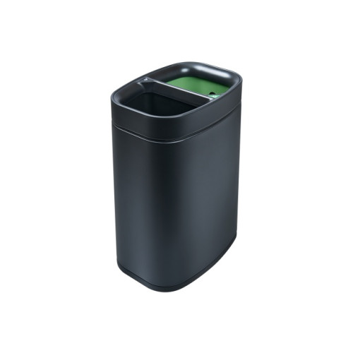 Corby of Windsor Newport Dual Recycling Bin 6+6 Litre (H36.5 x W19.2 x D27.2cm) (Box of 6) - Black