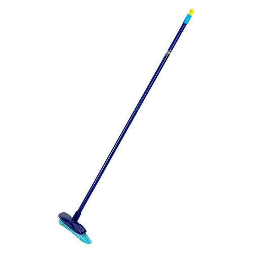 Flash Broom Head with Soft Fibres and Handle (H130 x W30 x D7cm) - Blue
