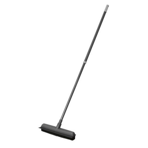 Addis Rubber Broom Head and Handle (H76 x W33.5 x D7.5cm) - Grey