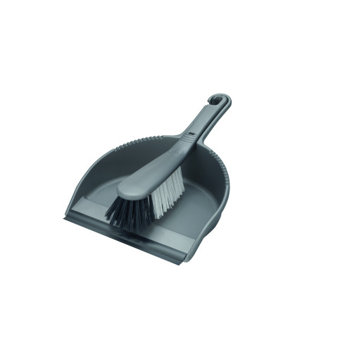 Addis Stiff Dust Pan Set (H11 x W22.5 x D31.5cm) - Silver