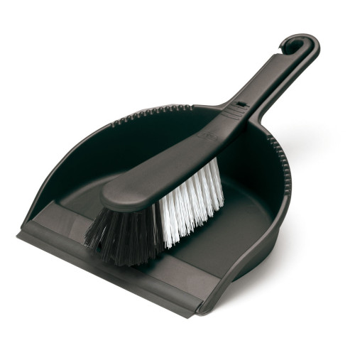 Addis Stiff Dust Pan Set (H11 x W22.5 x D31.5cm) - Black