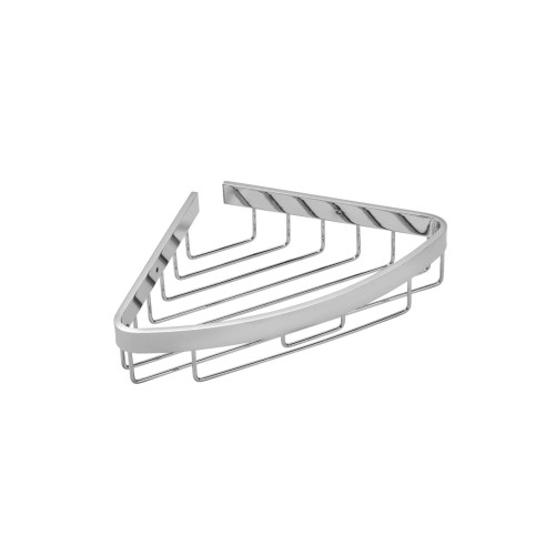 Croydex Aluminium Screw Fix Corner Basket (H6 x W31.1 x D20.8cm)