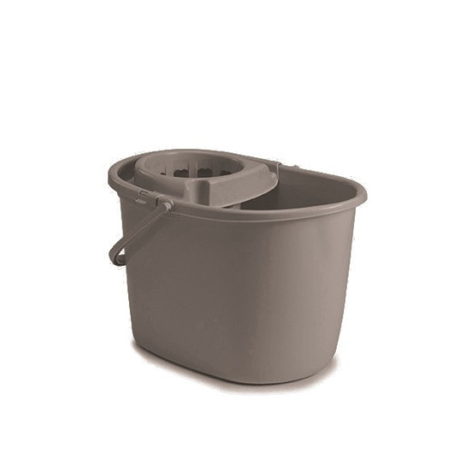 Whitefurze 14 Litre Mop Bucket Silver